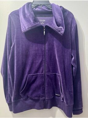 Calvin Klein Performance Purple Zipper Jacket,  Front Pockets,  Women's Size 1X
